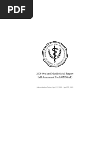 2009 Oral and Maxillofacial Surgery Self Assessment Tool (OMSSAT)