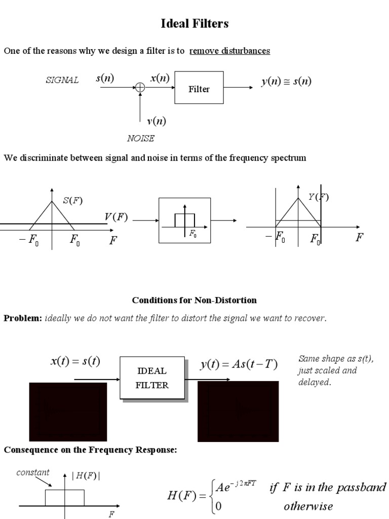 Ideal Filter Design and Analysis | PDF | Telecommunications | Applied ...