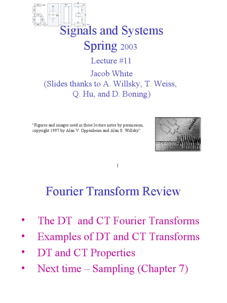 Signals and Systems Lecture #1 | PDF | Fourier Transform | Mathematical ...