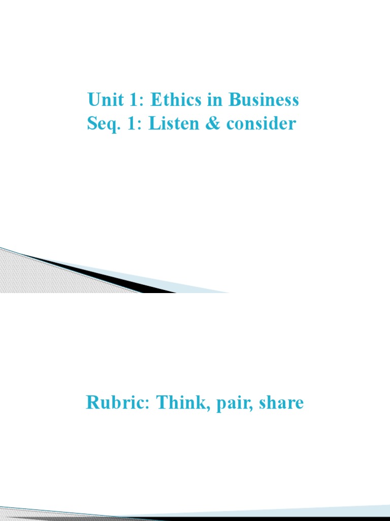 My Ethics Think Pair Share1 | PDF | Bribery | Corruption