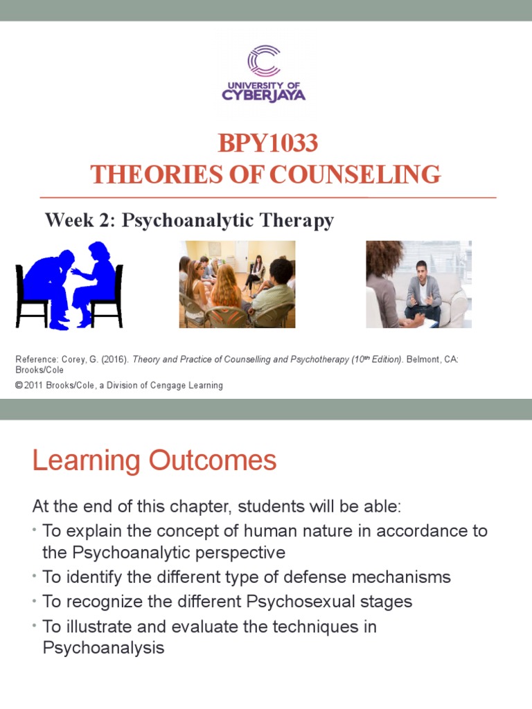 BPY1033 Theories of Counseling: Week 2: Psychoanalytic Therapy | PDF ...