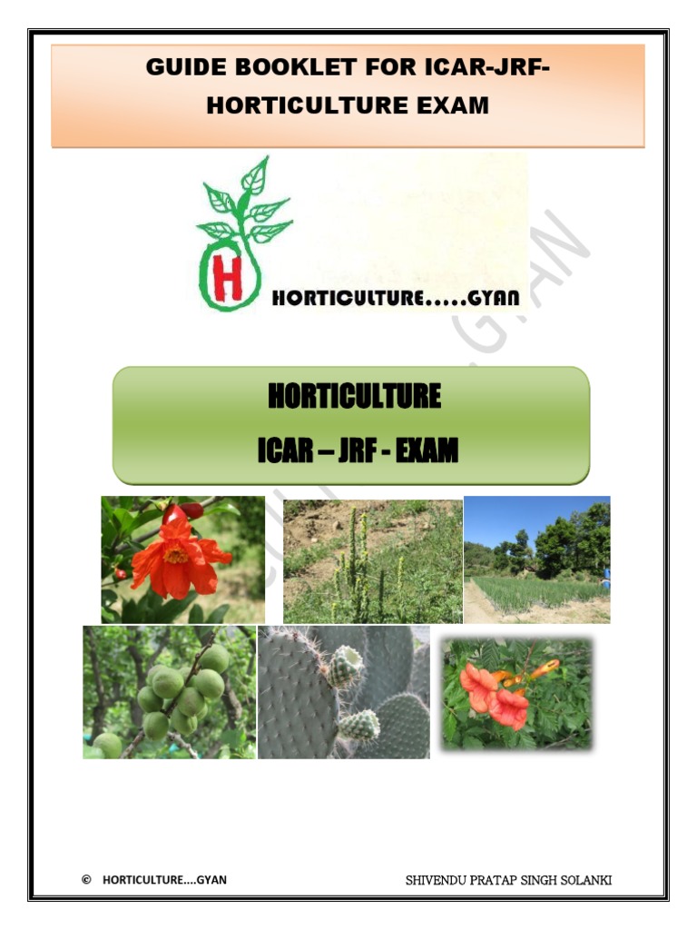 Guide Booklet For Icar-Jrf-Horticulture Exam | PDF