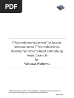 Stmicroelectronics Sensortile Tutorial: Introduction To Stmicroelectronics Development Environment and Datalog Project Example For Windows Platforms