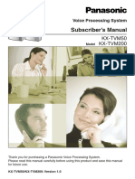 Subscriber - Manual KX-TVM 200