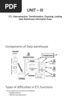 Unit - Iii: ETL: Data Extraction, Transformation, Cleansing, Loading Data Warehouse Information Flows