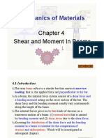 Mechanics of Materials: Shear and Moment in Beams