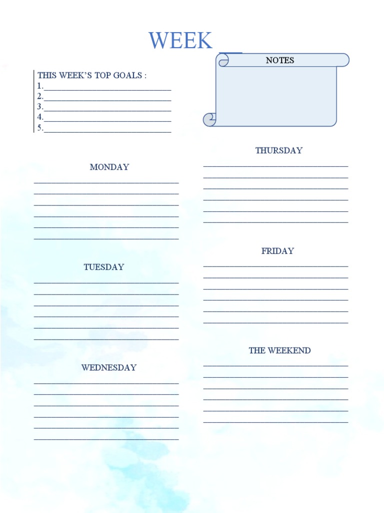 Week Planner | PDF
