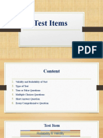 Test Items