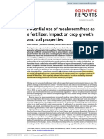 Houben. Potential use of mealworm frass as a fertilizer - Impact on crop growth and soil properties. 2020