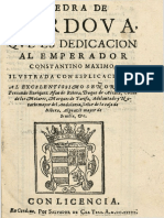 DÍAZ DE RIBAS, P. (1624) - Piedra de Córdoba Que Es Memoria de Los Godos y Elogio de La Cruz PDF