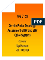 WG B1.28 On-Site Partial Discharge Assessment of HV and EHV Cable Systems