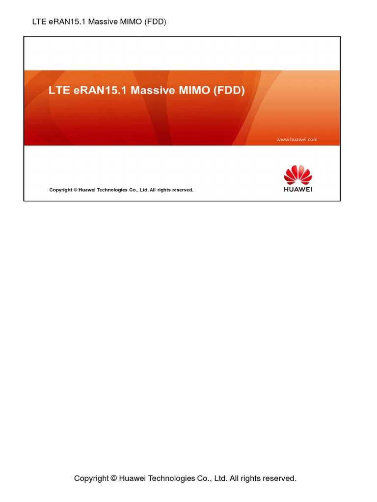 4 - LTE eRAN15.1 Massive MIMO (FDD) | PDF | Mimo | Duplex ...