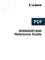 Canon Ir1600 Reference Guide PDF