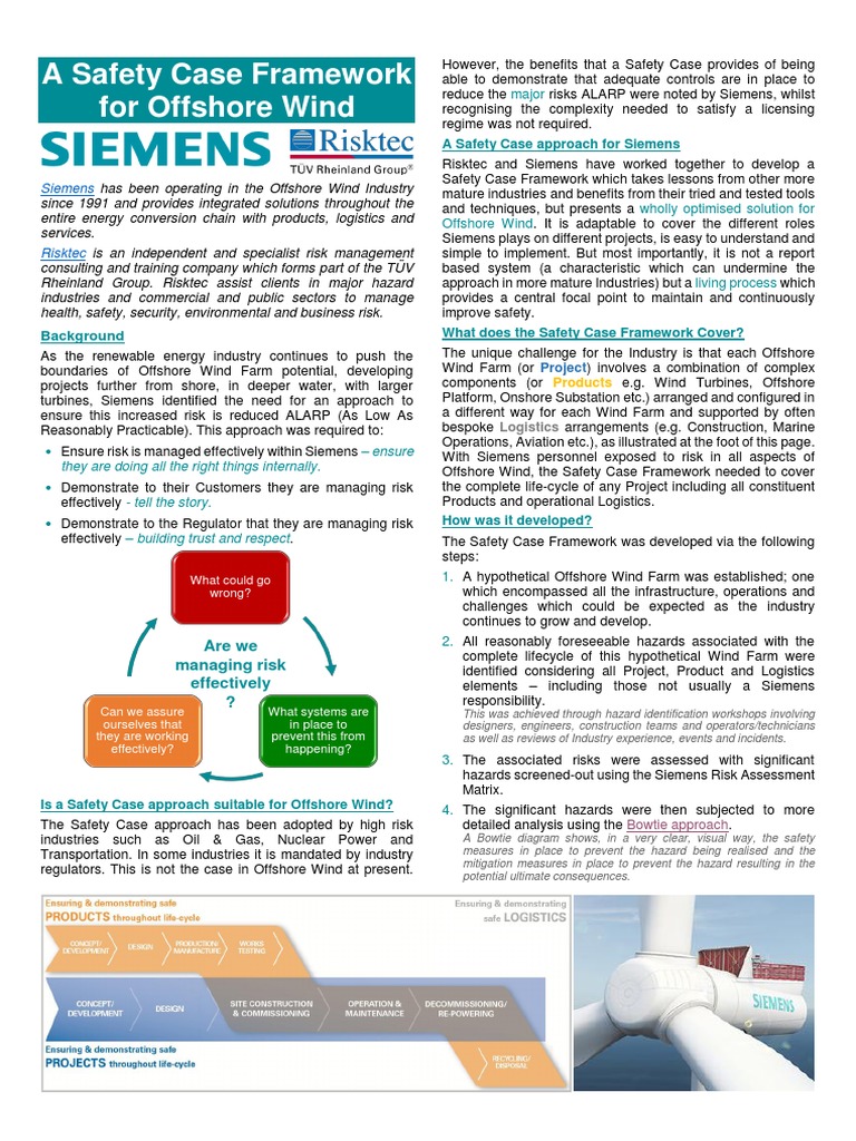 Safety Case Framework for Offshore Wind | PDF | Offshore Wind Power | Risk