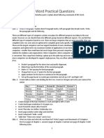 Word Practical Questions For Exercises-37524 PDF