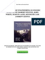 Principles of Engineering Economic Analysis by Robert Fenton John White Marvin Agee Kenneth Case Andrew Szonyi