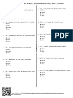 784 - WH Questions Past Simple MCQ Grammar Quiz Test Exercise