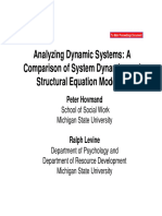 Analyzing Dynamic Systems: A Comparison of System Dynamics and Structural Equation Modeling