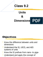 Units and Dimensions