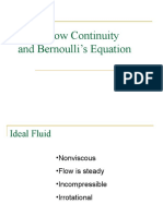 Fluid Flow Continuity and Bernoulli's Equation