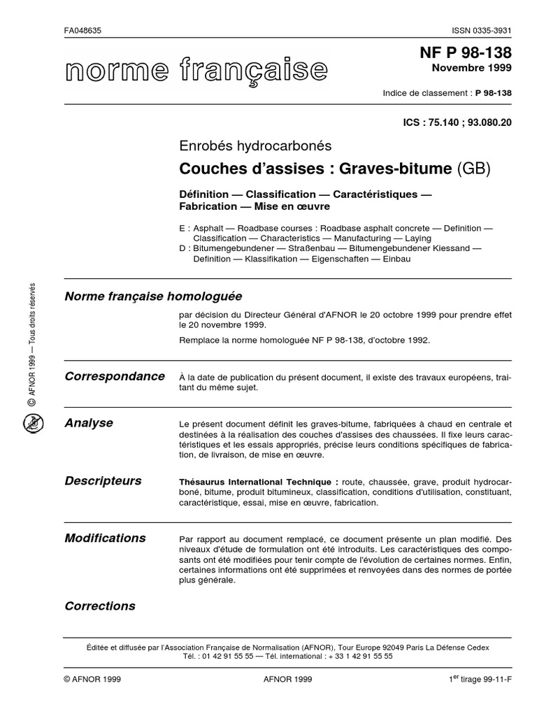 2 P98-138 GB PDF | PDF | Asphalte | Fatigue (matériau)