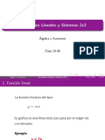 Funciones Lineales y Sistemas 2x2 - 4M - Preston PDF