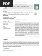 A Commentary On Learning Objectives For Accounting Education Programs-The Importance of Soft Skills and Technical Knowledge