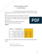 Statistics For Engineers-Fall 2009 Tutorial-09-Solution