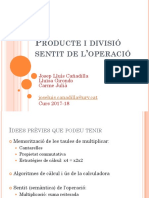 Sentits Multiplicació I Divisió PDF