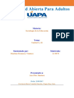 Sociología de La Educación. Tareas 1 y 2