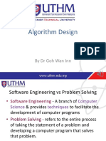 Algorithm Design: by DR Goh Wan Inn