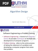 Algorithm Design: by DR Goh Wan Inn