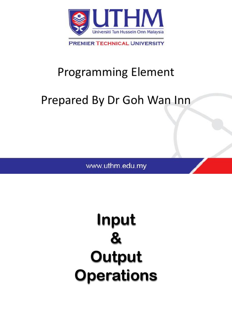 Input and output statement pdf business
