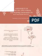 Assessment of Work Related Stress (Self Reporting Questionnaire-20)