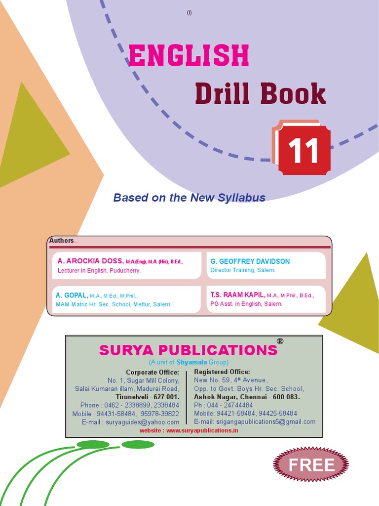 Xi Surya English Drill Book PDF Automated Teller Machine Noun