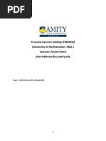 Financial Decision Making (FINM036) (University of Northampton-MBA) Lecturer: Arvind Harris Aharris@mauritius - Amity.edu