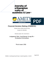 Financial Decision Making (FINM036) : Student Name: Melvin NG Chu Kong Student ID: 20416185