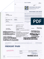 Shipper's Bill of Lading for Electrical Poles Shipment to Libya