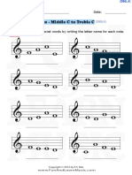 086 - Music Worksheet - Mid C To Treble C