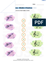 128 - Music Worksheet - Middle C Position