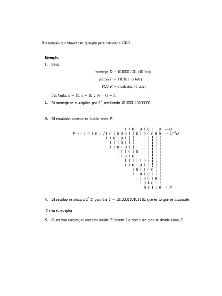 CRC PDF | PDF | Poco | Arquitectura de Computadores