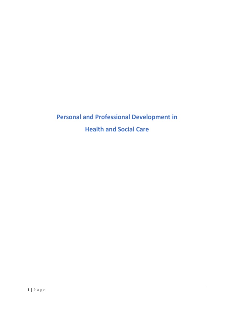 10-6 PPD in Health and Social Care | Download Free PDF | Goal | Social Work