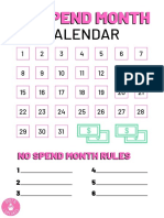 Calendar: No Spend Month