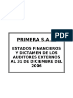 Modelo Informe de Auditoria y carta de control interno