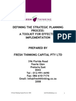 Fresh Thinking - Strategic Planning 2008