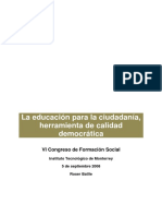 Educacion para La Ciudadania y Calidad Democrática Monterrey 2008