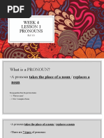 Week 4 Lesson 1 Pronouns