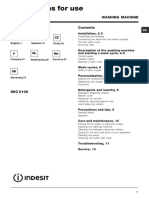 Manual de Utilizare Masina de Spalat Indesit