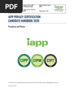 Iapp Privacy Certification Candidate Handbook 2020: Procedures and Policies