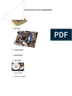 Las partes internas de una computadora